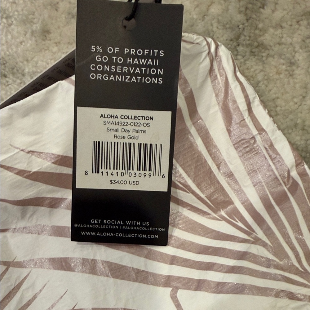 ALOHA Collection Rose Gold Palm Bag NWT Small Rose Gold NWT - Picture 2 of 4
